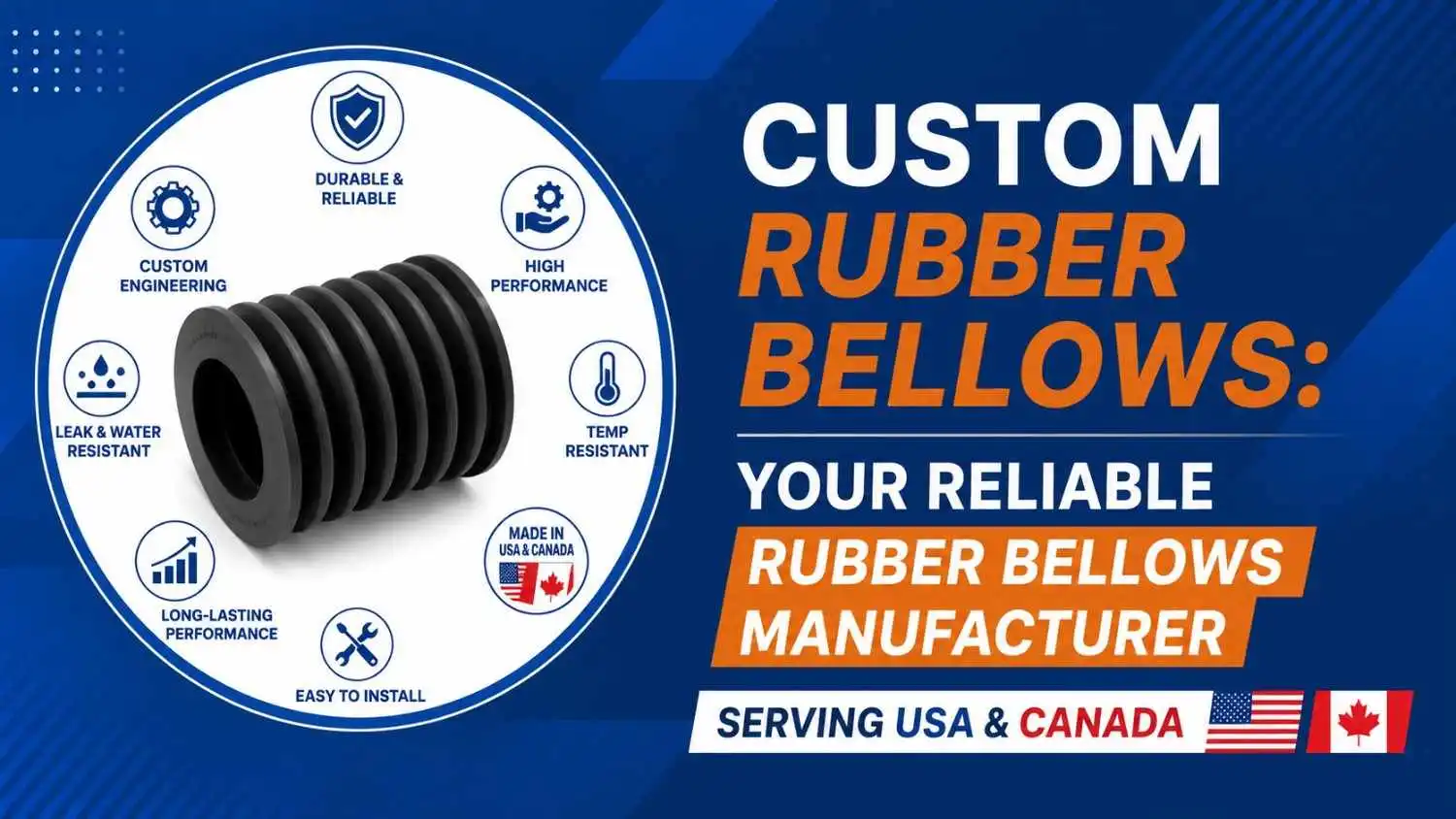 Custom Rubber Bellows: Your Reliable Rubber Bellows Manufacturer Serving USA and Canada